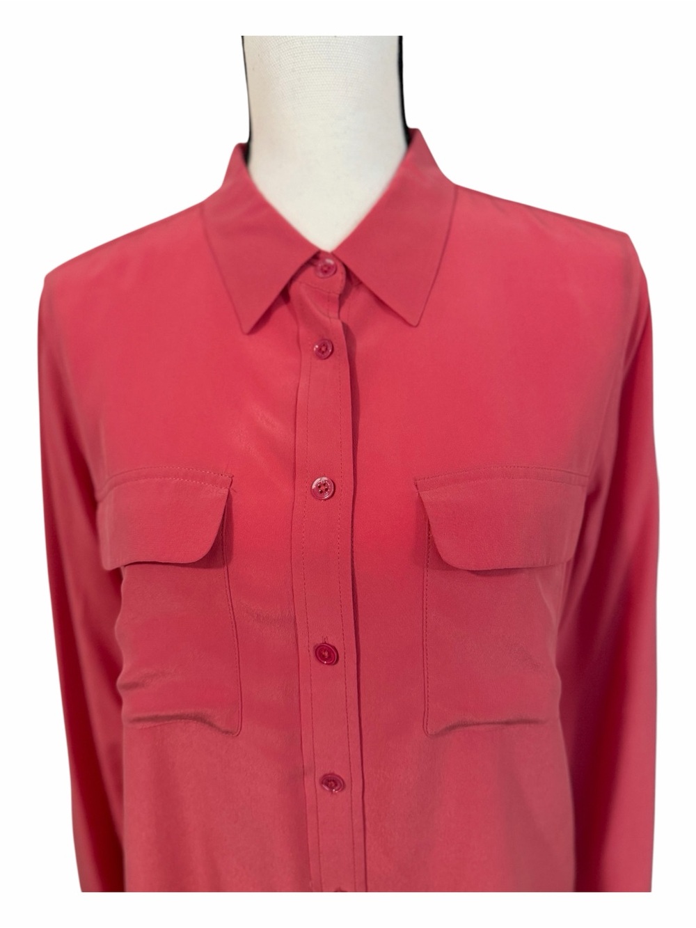 Equipment Femme 100% Silk Pink Button-Down Blouse Size M - Picture 6 of 11